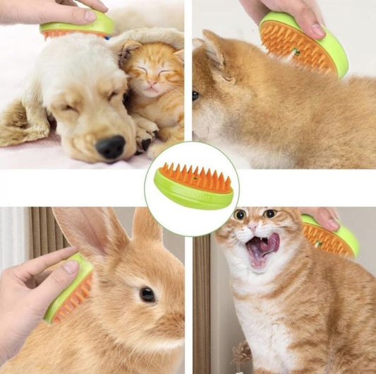 Cepillo a Vapor 3 en 1 para Mascotas